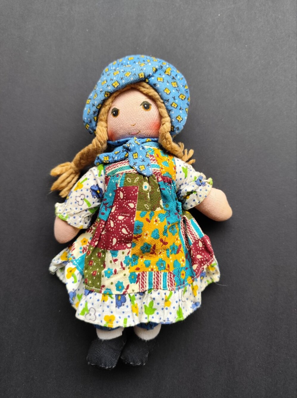 Vintage Knickerbocker 9" Rag Doll The Original Holly Hobbie 1970's